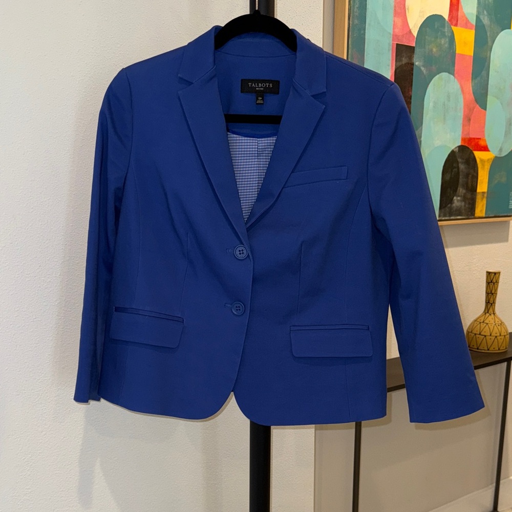Talbots Petites Royal Blue Suit Jacket - 12p